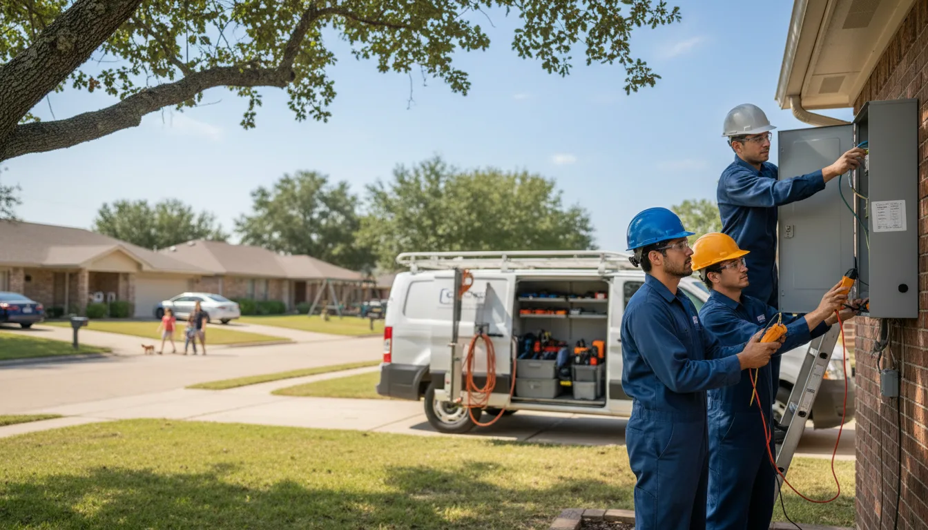 Certified electrician providing emergency electrical services in Paradise, TX